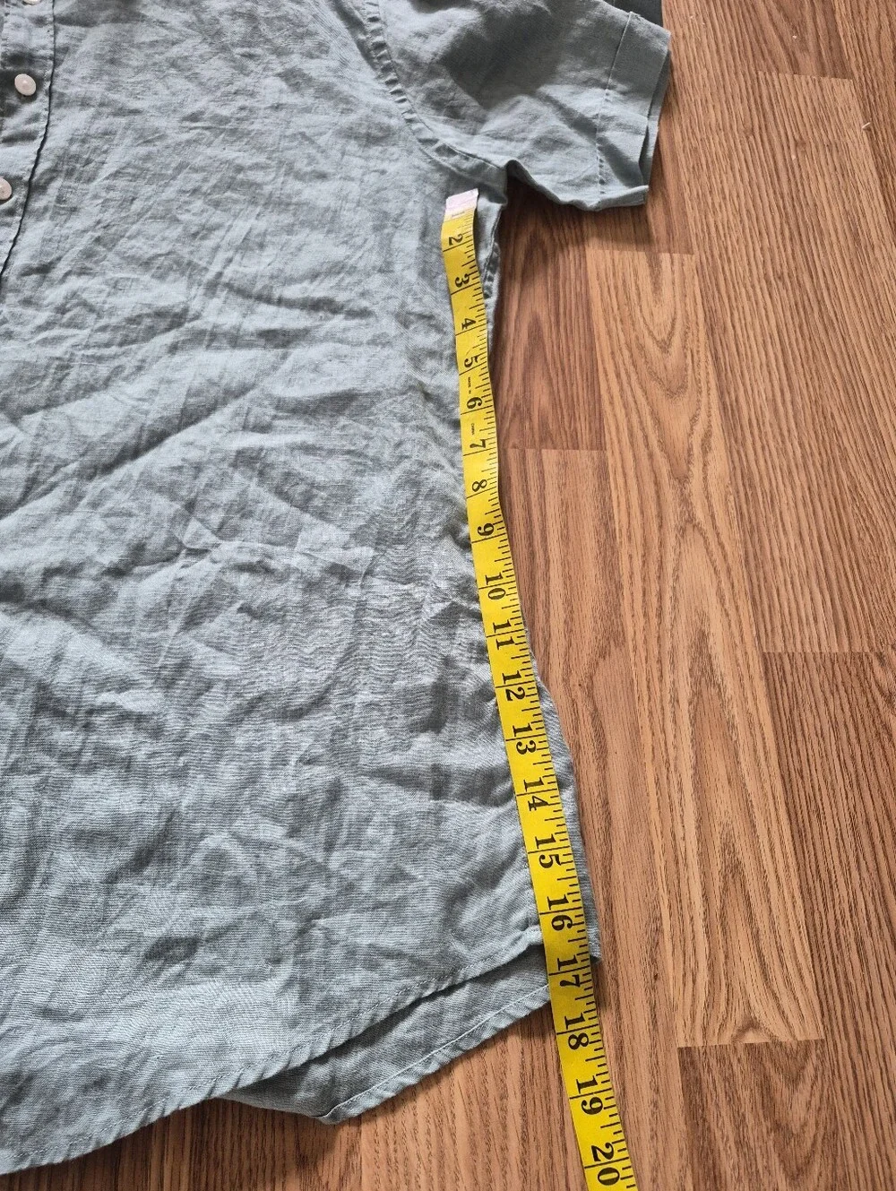 Rod & Gunn Sports Fit Men's Green Linen Short-Sleeve Button-Down Shirt